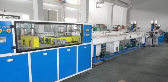 İyi bir fiyat. Tam Otomatik Çift Vidalı Ekstruder, PVC Çift Hatlı Sert Boru Yapma Makinesi çevrimiçi