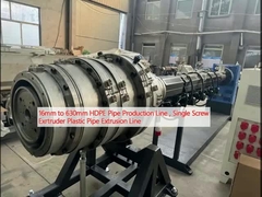 16mm ile 630mm arasında HDPE boru üretim hattı, Tek vidalı ekstrüder plastik boru ekstrüsiyon hattı
