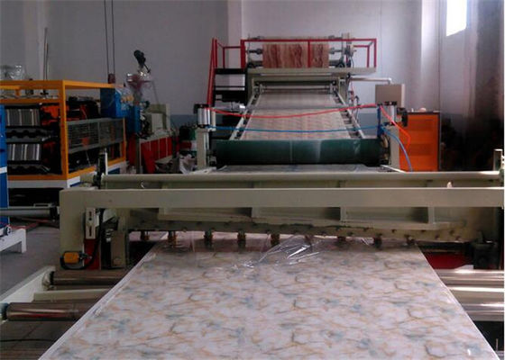 İyi bir fiyat. Yüksek Verimli PVC Tavan Dekoratif Panel Levha Ekstrüzyon Hattı, Çift Vidalı PVC Dekoratif Levha Yapma Makinesi çevrimiçi